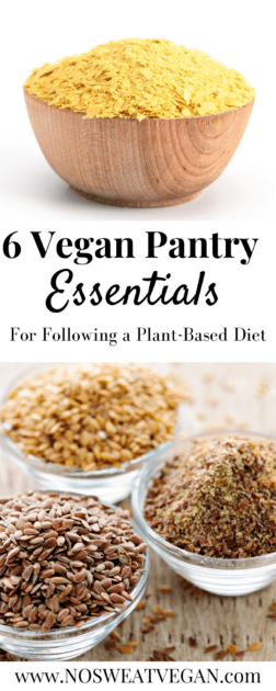 vegan pantry essentials pin