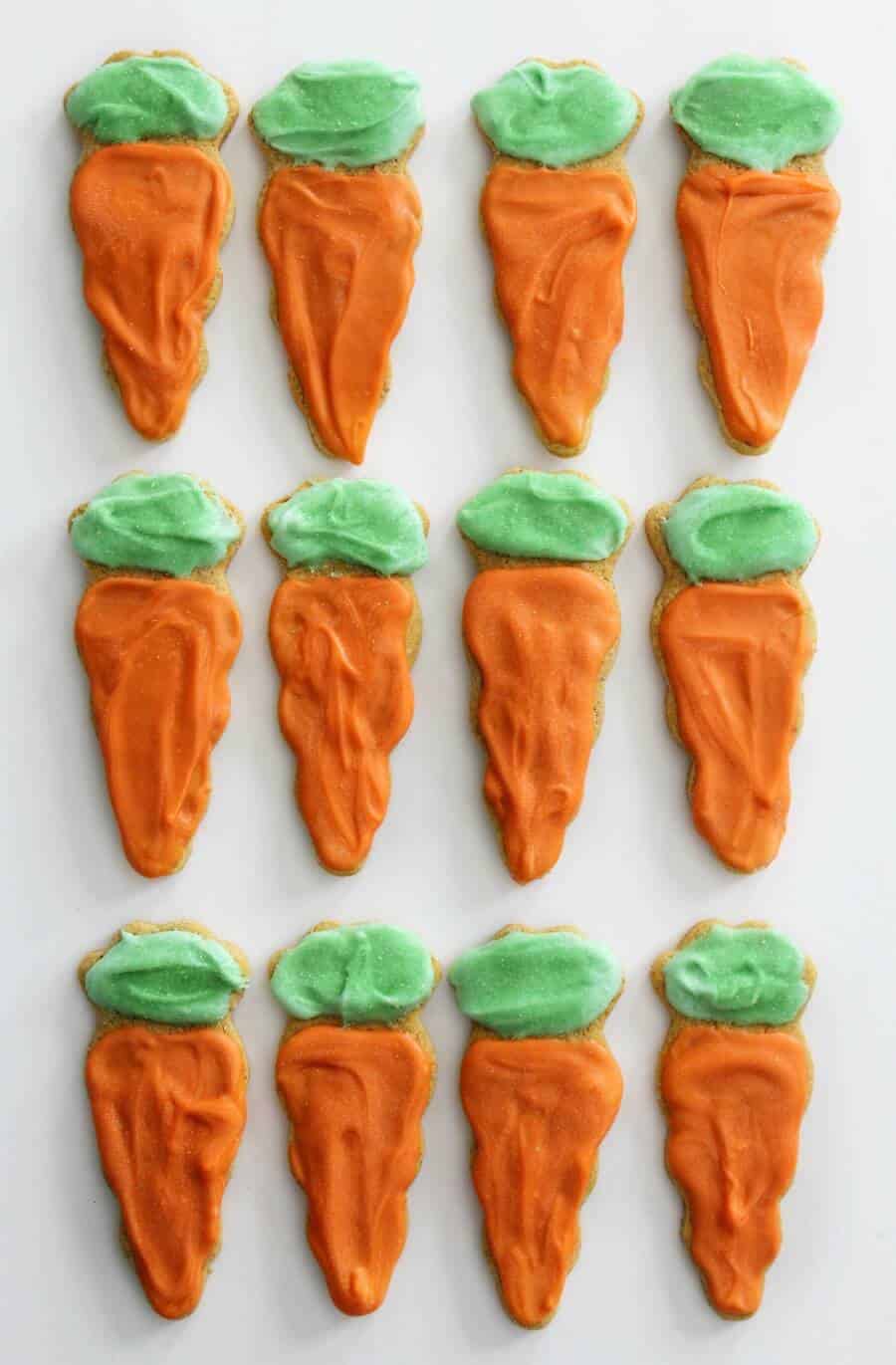Vegan carrot sugar cookies.