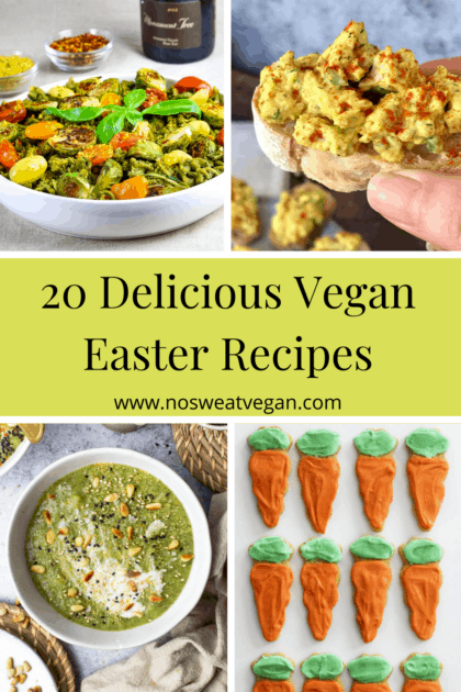 Vegan Easter recipes pin.
