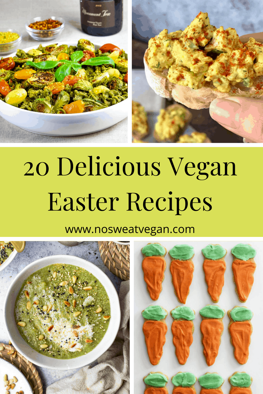 Vegan Easter recipes pin.
