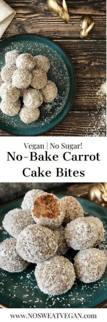 No-bake carrot cake bites pin.