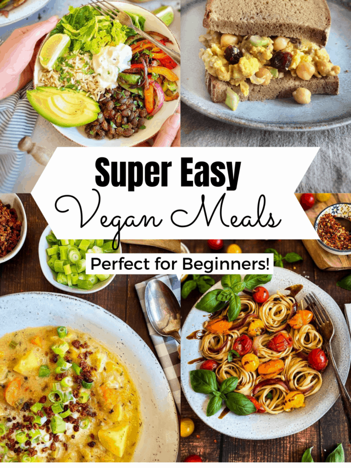 Easy vegan meals pin.