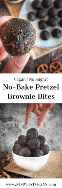 No-Bake Pretzel Brownie Bites