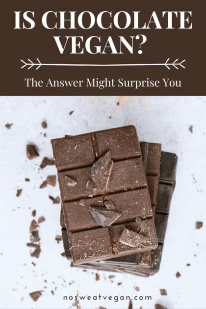 Is chocolate vegan? pin.