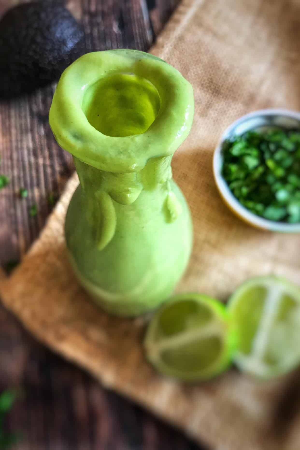 Cilantro avocado dressing.