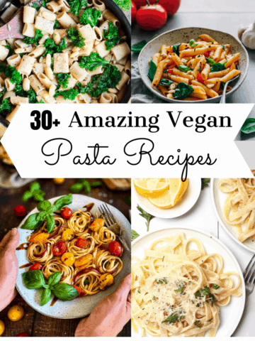 Vegan pasta recipes pin.