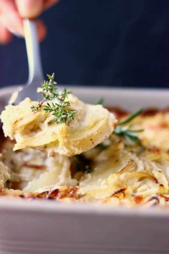 Vegan scalloped potatoes.