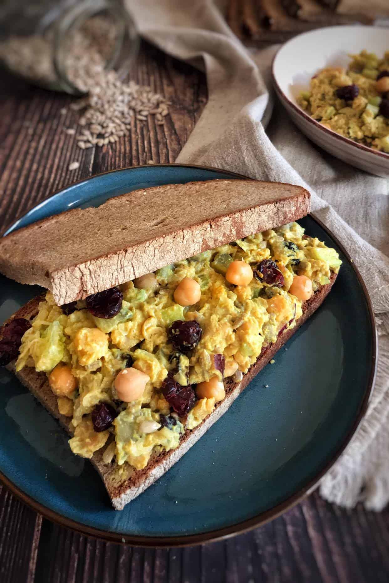 Chickpea salad sandwich.
