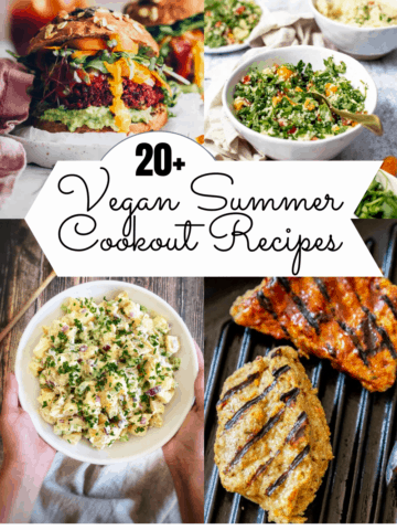 Vegan summer cookout recipes pin.