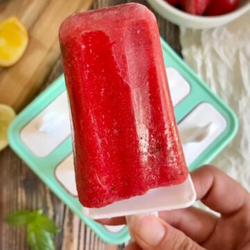 Strawberry popsicle.