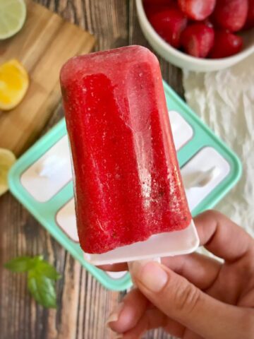 Strawberry popsicle.