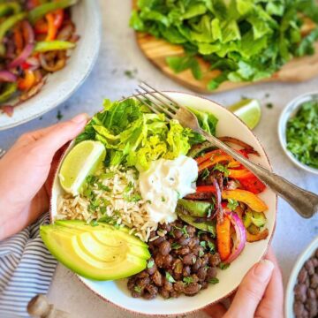 Black bean burrito bowl.
