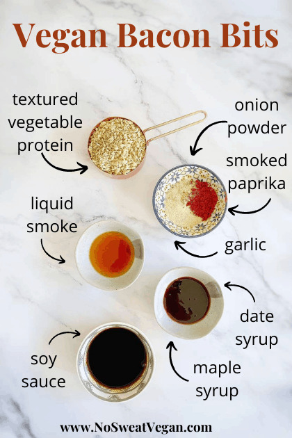 Vegan bacon bits ingredients.