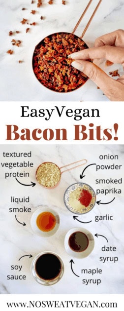 vegan bacon bits pin