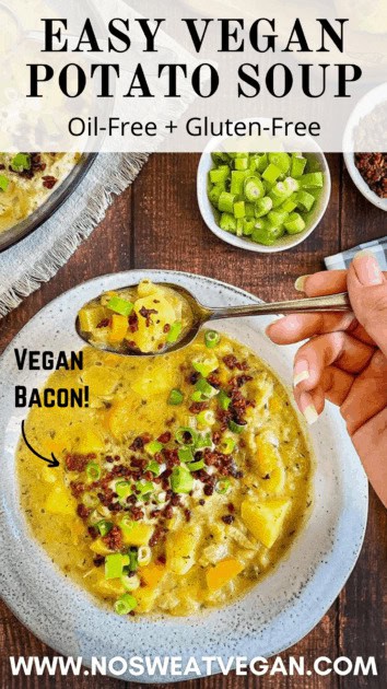 vegan potato soup pin