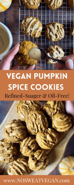 Vegan pumpkin cookies pin.