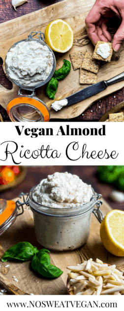 vegan almond ricotta pin