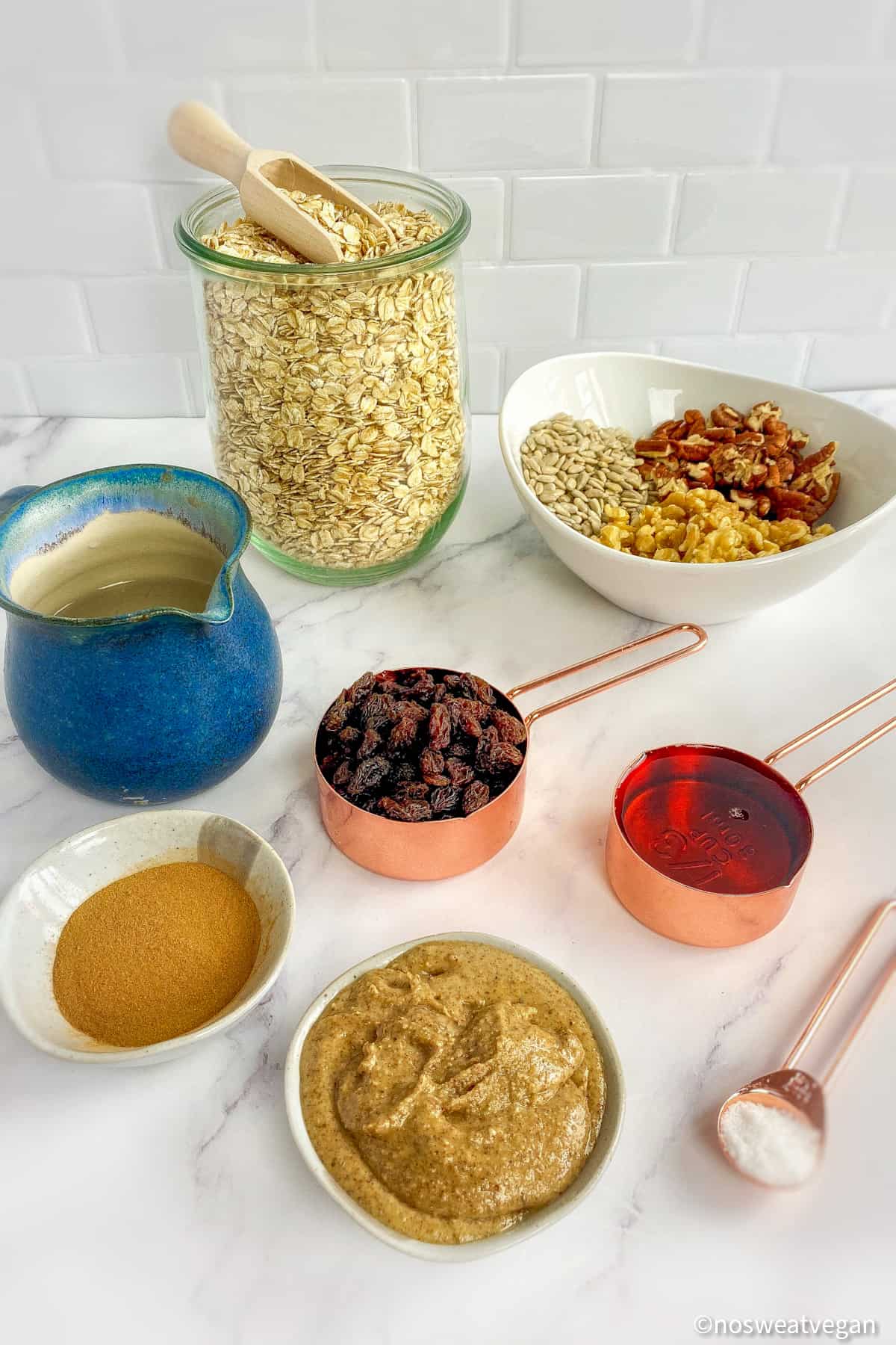 Ingredients for vegan granola.