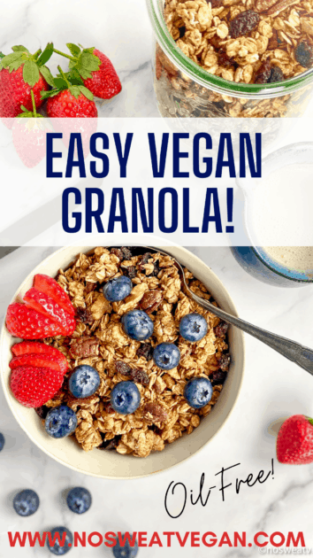 Easy Vegan Granola pin.