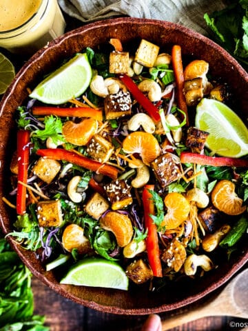 Thai salad with tofu.