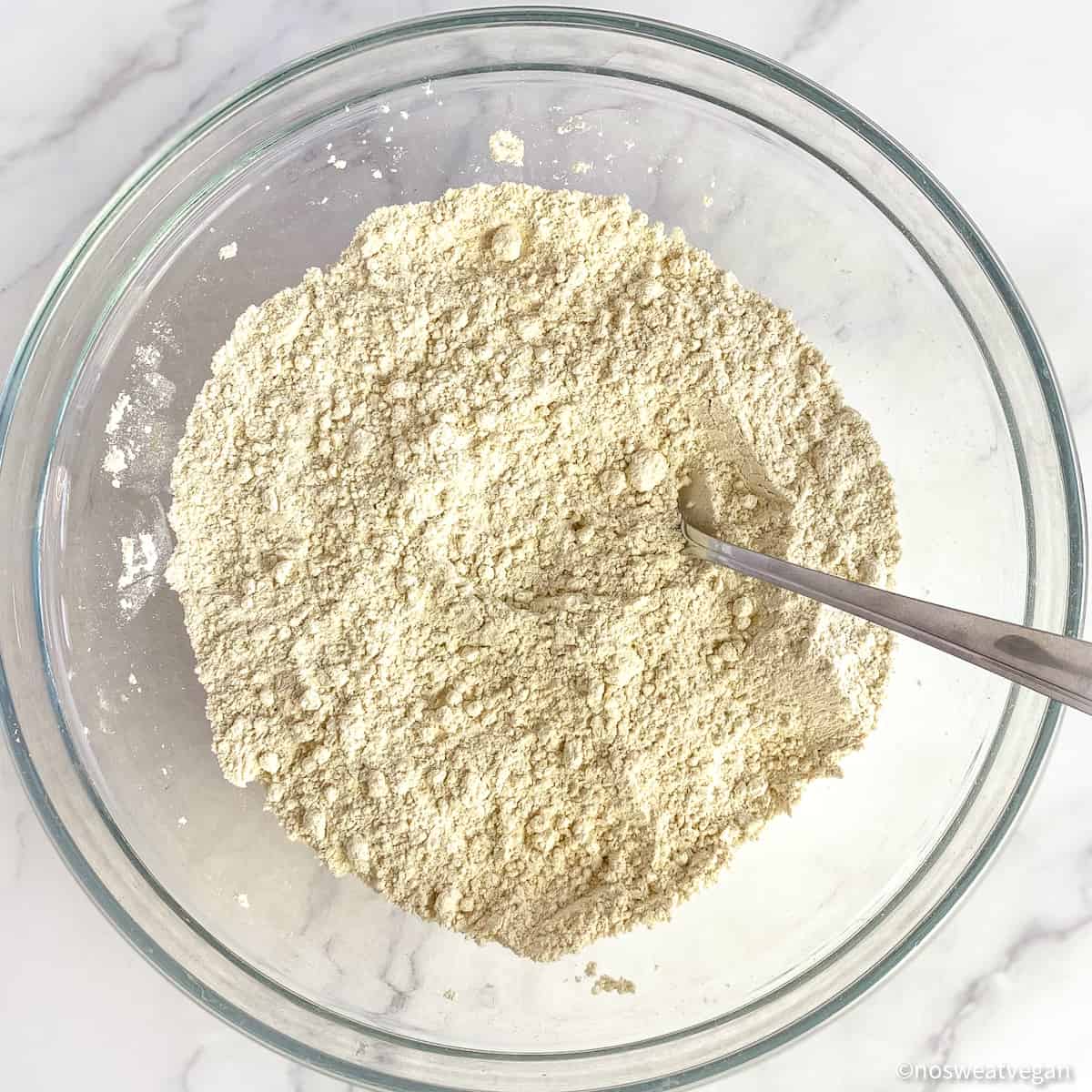 Mix the flour, salt, and baking soda.