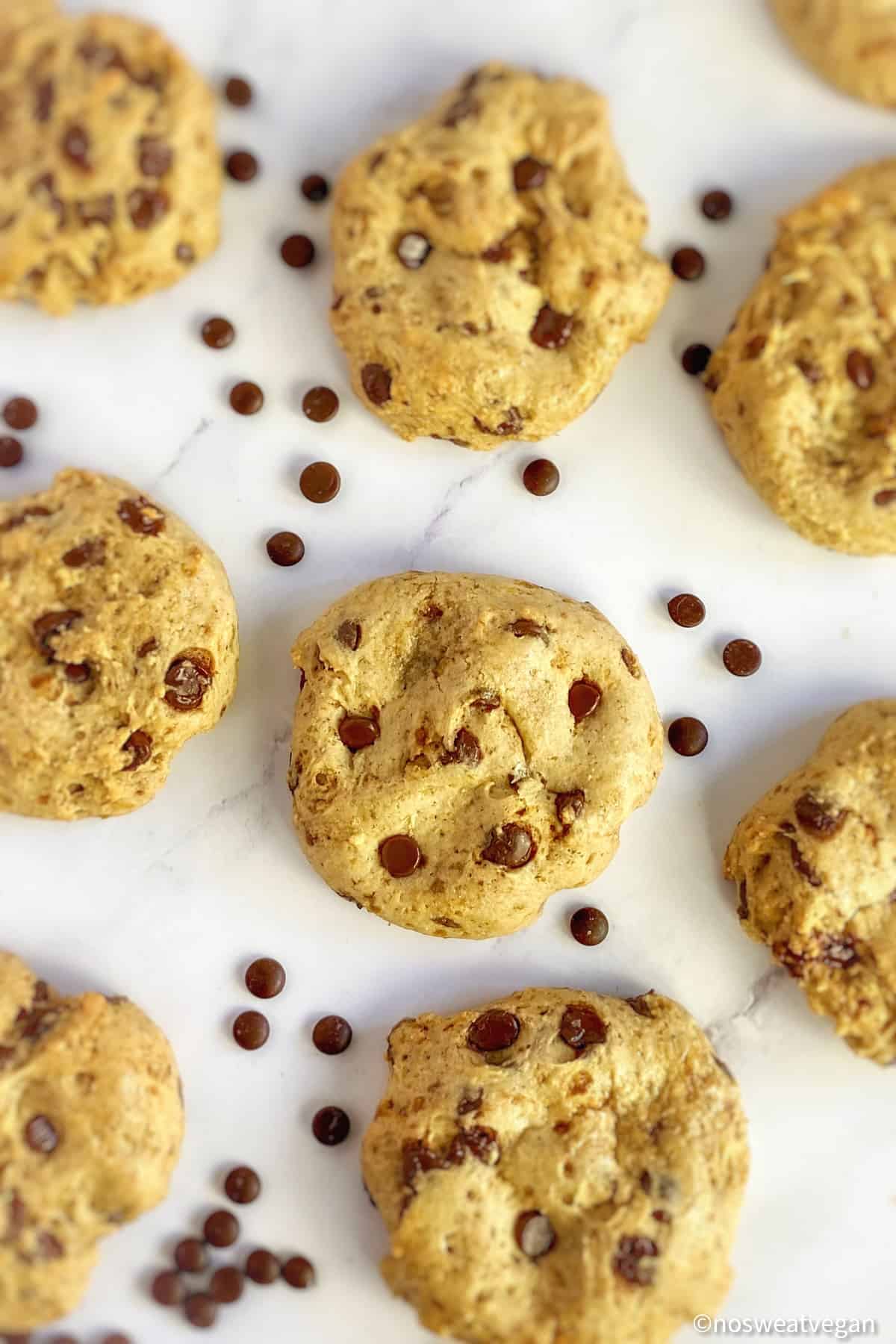 Vegan chocolate chip cookies.