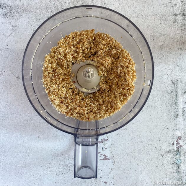 Processed cashews and dates.