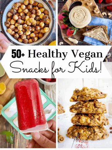 Vegan kids snacks pin.