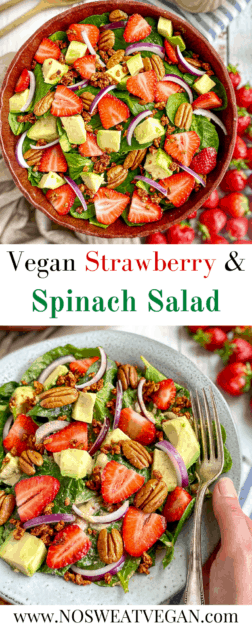 Spinach strawberry salad pin.