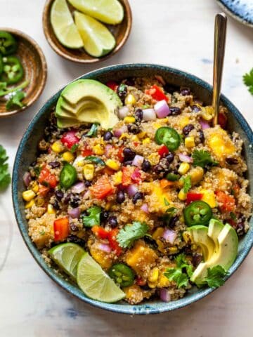 Fiesta mango quinoa salad.