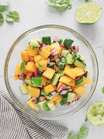 Mango cucumber summer salad.