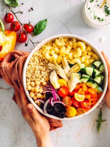 Quinoa pasta salad