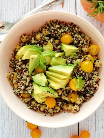 Quinoa avocado salad.