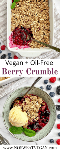 Vegan berry crumble pin.