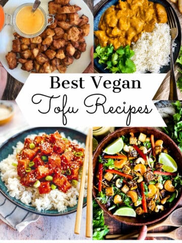 Tofu Recipes Collage.