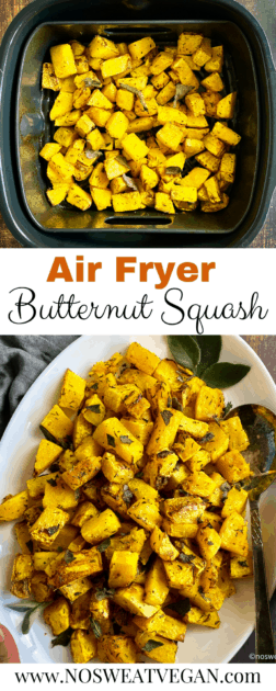 Air fryer butternut squash pin.