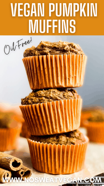 Vegan pumpkin muffins pin.