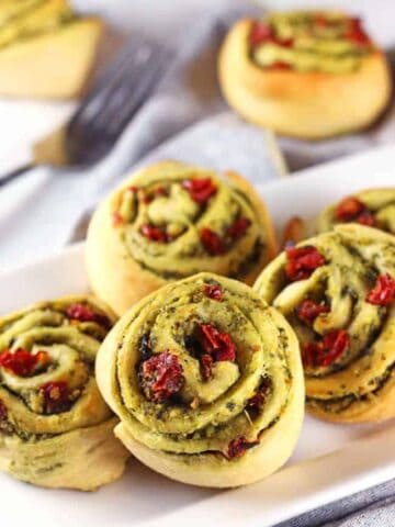 Vegan Christmas pinwheels.