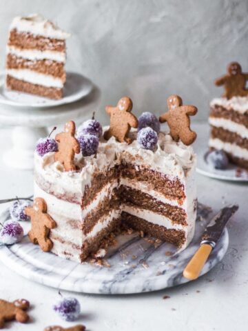 Vegan gingerbread cake.