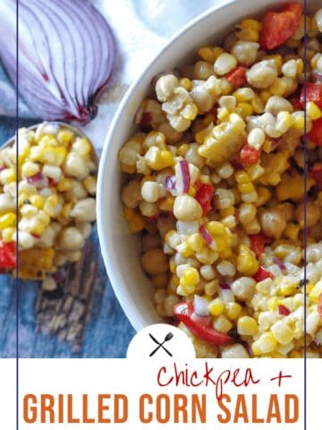 Chickpea and corn salad.
