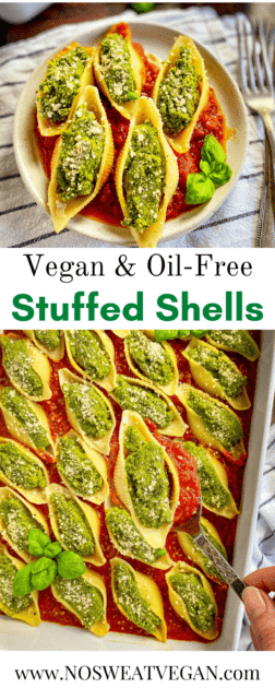 Vegan stuffed shells pin.
