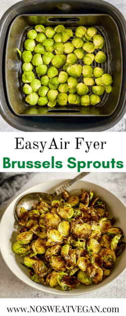 Air Fryer Brussels Sprouts pin.