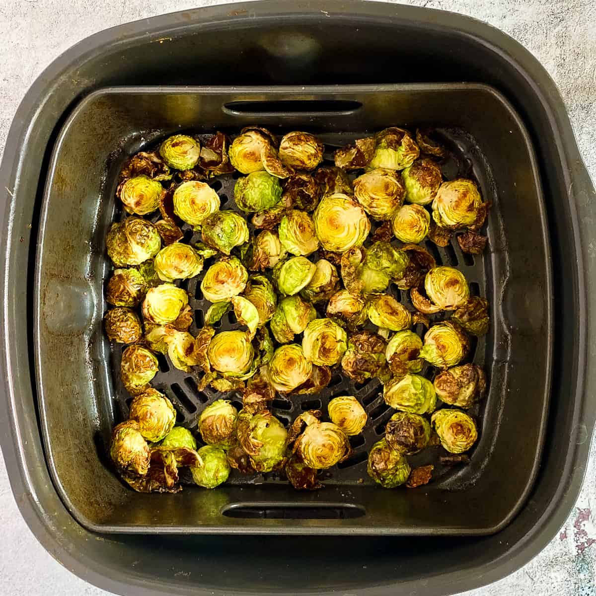 Air fried Brussels sprouts.