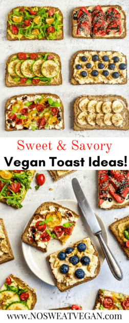 Toast topping ideas pin.