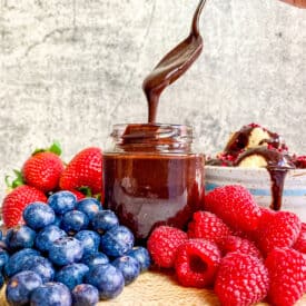 Vegan chocolate sauce recipe.