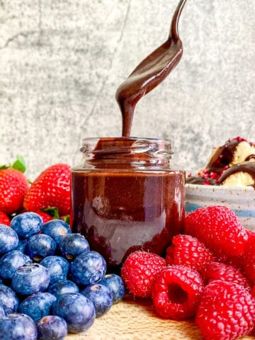 Vegan chocolate sauce recipe.