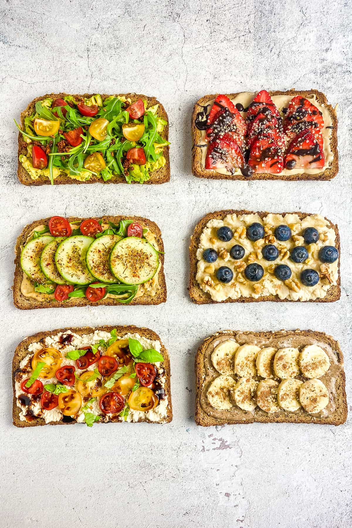 6 breakfast toast ideas.