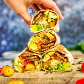 Vegan breakfast burrito recipe.