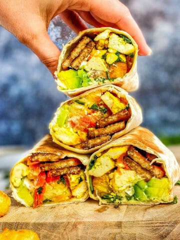 Vegan breakfast burrito recipe.