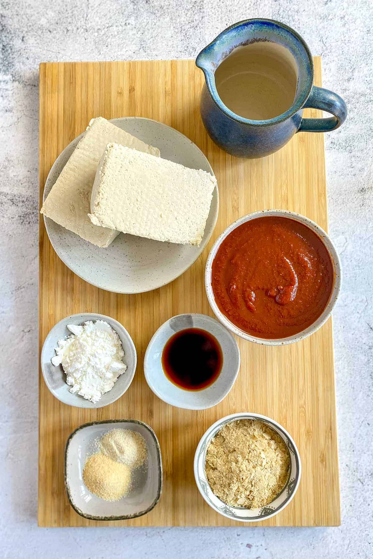 BBQ tofu ingredients.